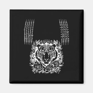 Muay-Thai-Tiger-Tattoo-Kickboxen-asiatische Kultur Magnet