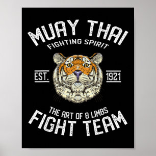 Muay Thai Tiger Thai Boxen Kickboxen Poster