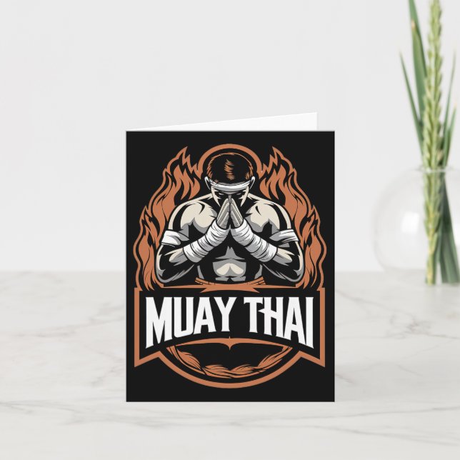 Muay Thai und Thai Boxkampf Karte (Vorderseite)