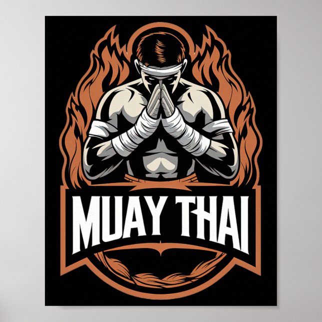 Muay Thai und Thai Boxkampf Poster (Vorne)