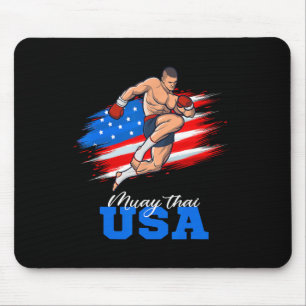 Muay Thai USA Unterstützerteam Amerikanische Flagg Mousepad