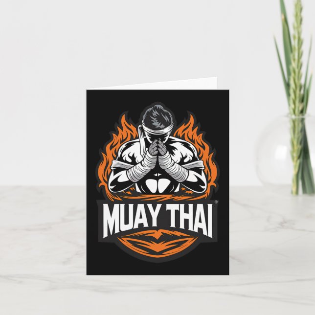 Muay Thai - Vintager Thai Boxkampf Karte (Vorderseite)
