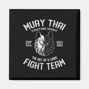 Muay Thai Wolf Fight Team - Nak Muay, Kickboxen G Magnet