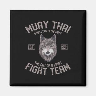 Muay Thai Wolf Thai Boxen Kickboxen Magnet