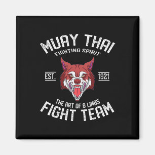 Muay Thai Wolf - Thai-Boxen und Kickboxen Magnet