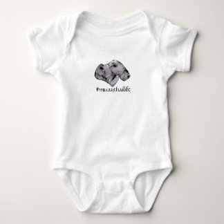 Muay thailändische Boxhandschuhe Baby Strampler