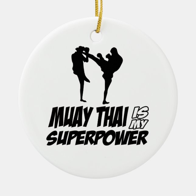 Muay thailändische Supermacht-Entwürfe Keramikornament (Vorne)