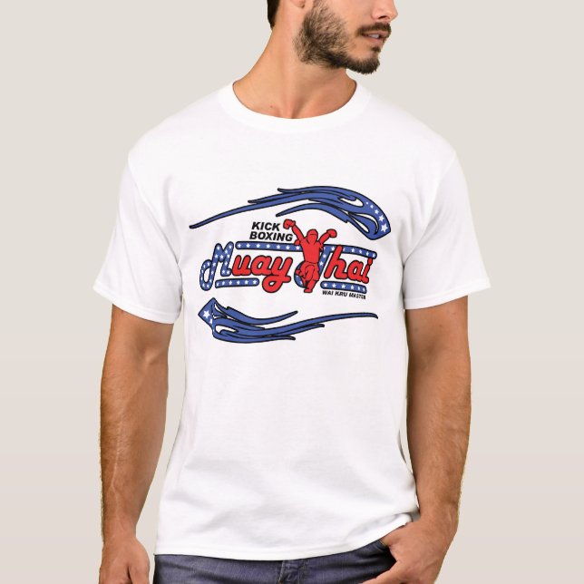Muay thailändischer Kickboxing T - Shirt (Vorderseite)