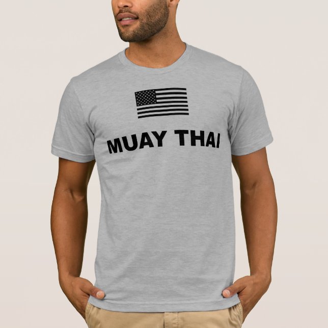 Muay thailändischer USA T - Shirt (Vorderseite)