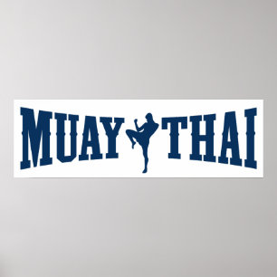 Muay thailändisches Logo Poster