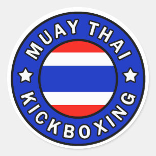 Muay thailändisches runder aufkleber