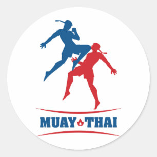 Muay thailändisches runder aufkleber