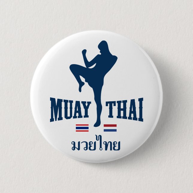 Muay thailändisches Thailand die Niederlande Button (Vorderseite)