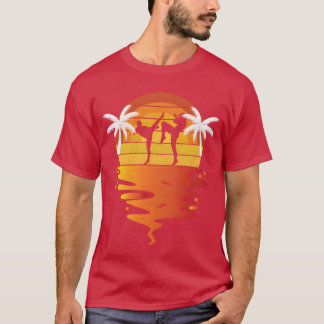 Muayhai-Shirt Retro-Sonnenuntergang 70er Jahre Vin T-Shirt