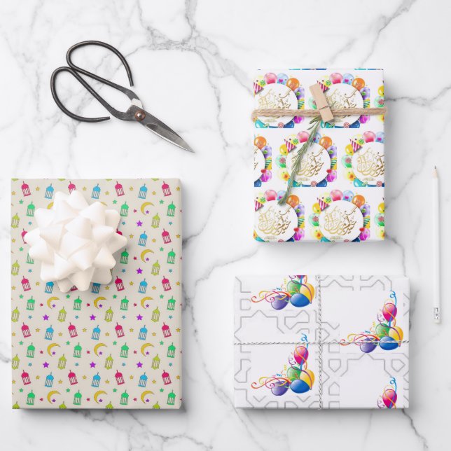 Mubarak-Raketen Geschenkpapier Set (Vorderseite)