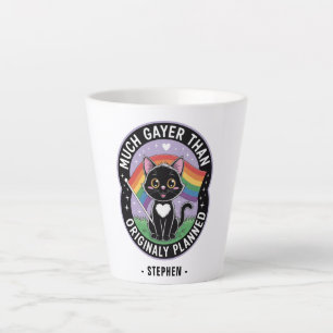 Much Gayer - Funny Niedlich Black Cat LGBTQ Prix Milchtasse