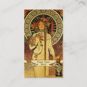 Mucha Art Nouveau - Cartes de visite Art déco