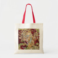 Mucha Art Nouveau: Frau mit Daisy