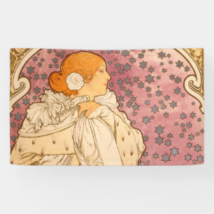 Mucha Art Nouveau Woman Beauty Banner