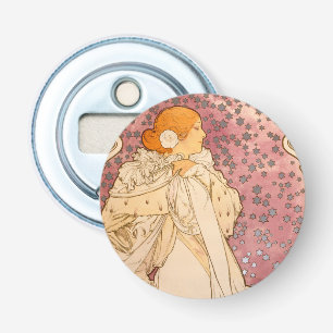 Mucha Art Nouveau Woman Beauty Flaschenöffner