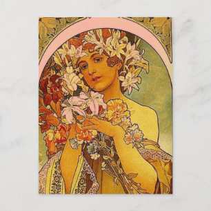 Mucha-Blume Postkarte