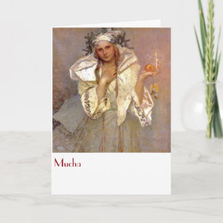 Mucha, Christams in Amerika Feiertagskarte