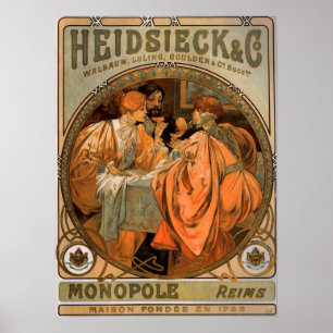 Mucha - Heidsieck and Co 1901 Poster