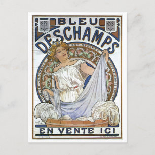 Mucha-Kunst, Jugendstil, Vintage Postkarte