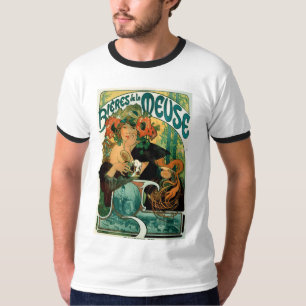 Mucha Kunst Nouveau: Bieres De-La Maas T-Shirt