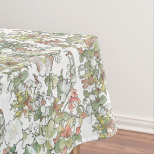 Mucha Kunst Nouveau Geißblatt-Blumen-Tischdecke Tischdecke