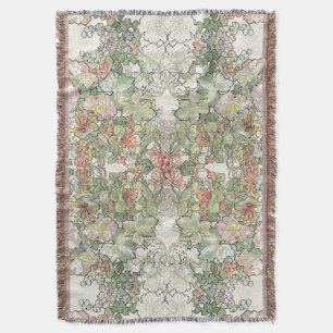 Mucha Kunst Nouveau Hollyhock-Blumenthrow-Decke Decke