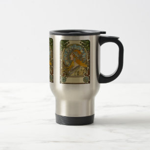 Mucha Kunst Nouveau - Tierkreis - La-Feder Reisebecher
