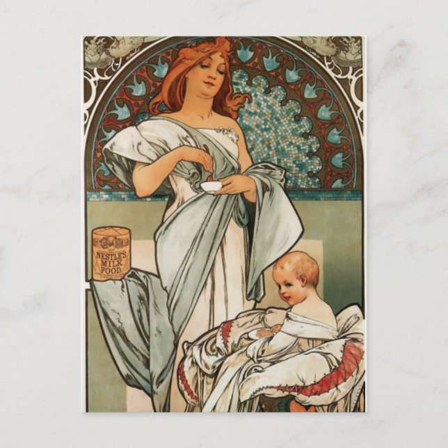 Mucha-Kunst Postkarte (Vorderseite)