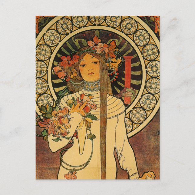 Mucha La Trappistine Postkarte (Vorderseite)