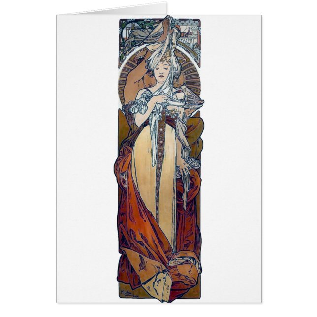 Mucha Paris Frauenmode-Kunst-Deko 1900 (Vorne)