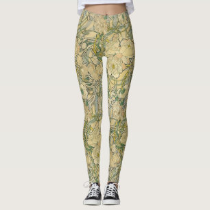 Mucha Pfingstrosen-Leggings Leggings