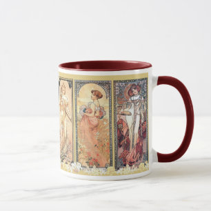 Mucha ~ Platte von drei Tasse