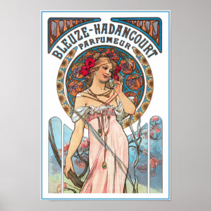 Mucha Poster Print:  Perfume Ad