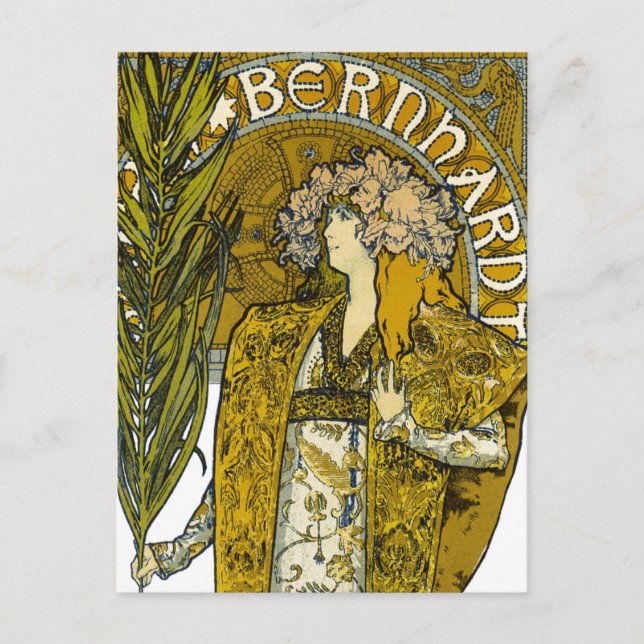Mucha - Sarah Bernhardt - Gismonda Postkarte (Vorderseite)