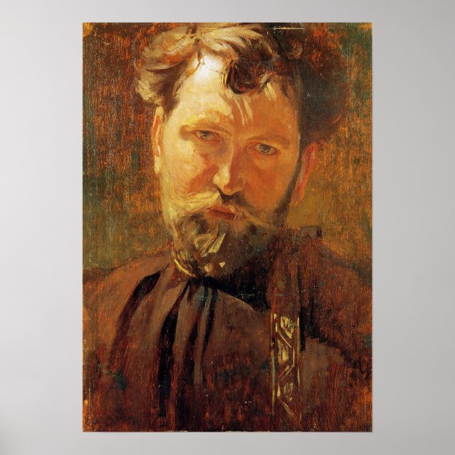 Mucha - Selbstportrait Poster (Vorne)