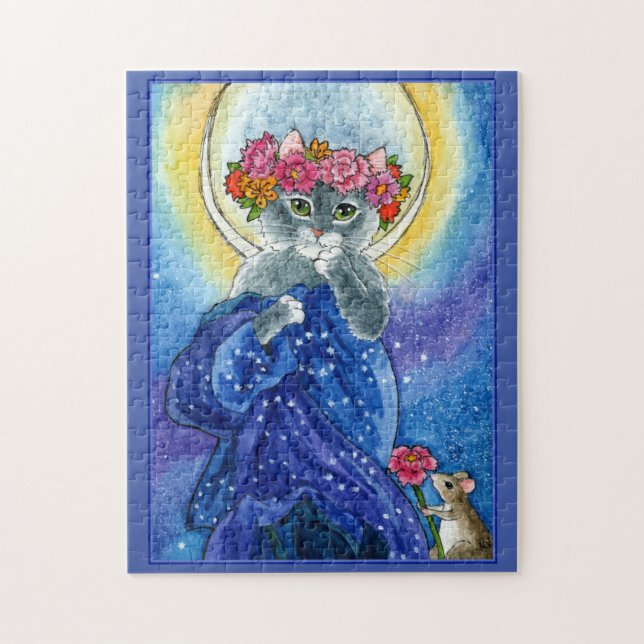 Mucha Spring Cat spozzle puzzle (Vertical)
