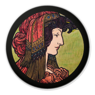 Mucha Stains Glass Beauty Keramikknauf