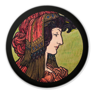 Mucha Stains Glass Beauty Keramikknauf