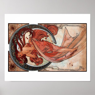 Mucha Tanz-Frauen-Tanzen-Kunst-Deko Poster
