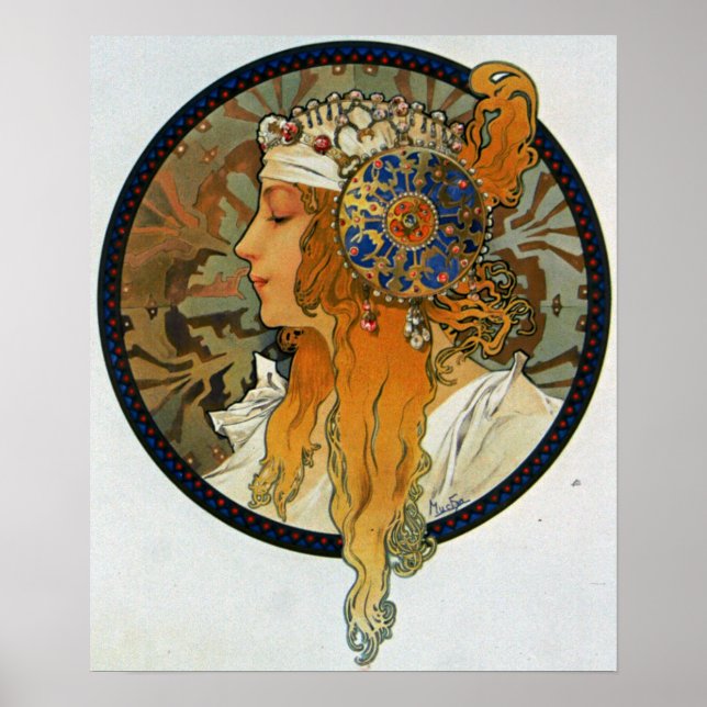 Mucha - Tete Byzantine Blonde Poster (Vorne)