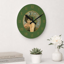 Mucha Vintag Green Emerald Temptress Elegant