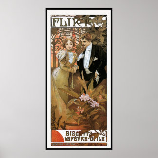 Mucha - Vintages französisches Plakat Kunst - Flir
