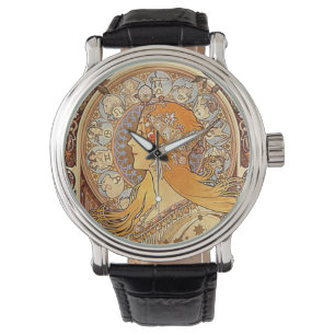 Mucha Zodiac Armbanduhr