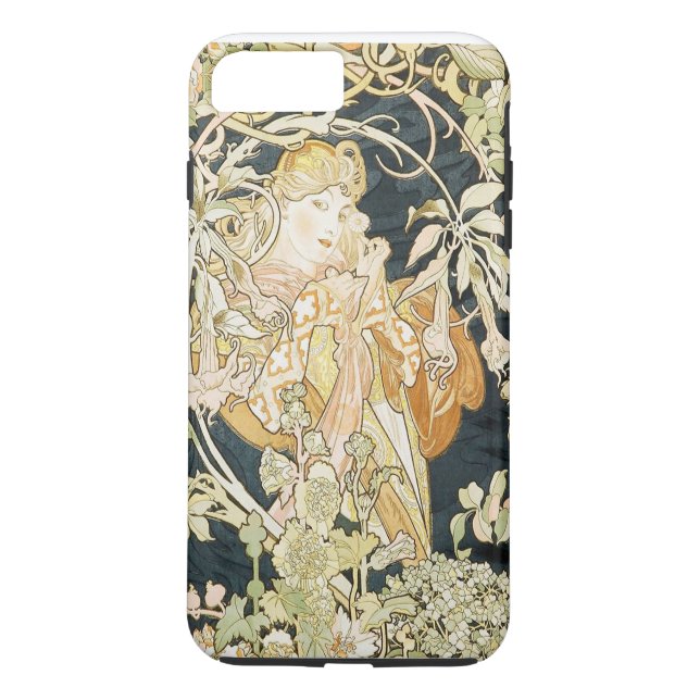 Mucha's Femme a la Marguerite Case-Mate iPhone Hülle (Rückseite)