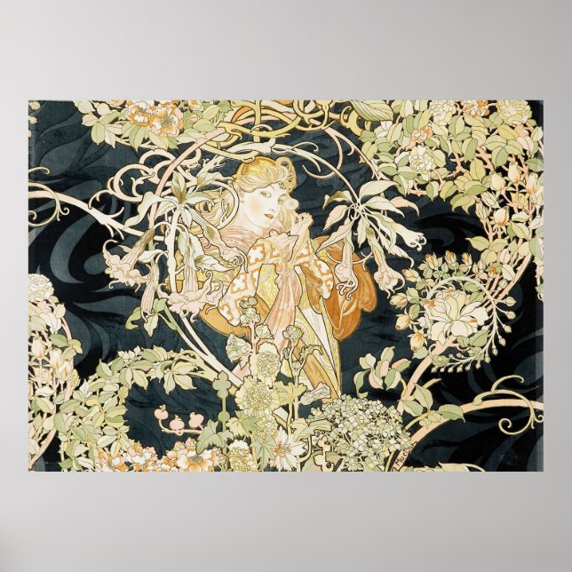 Mucha's Femme a la Marguerite Poster (Vorne)